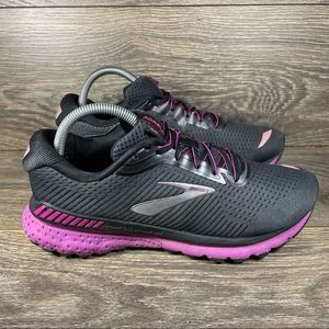 Brooks Adrenaline GTS 20 Black Purple Running Shoes (1202961D062) Women's 9 Wide